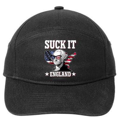 Funny George Washington Suck It England 7-Panel Snapback Hat