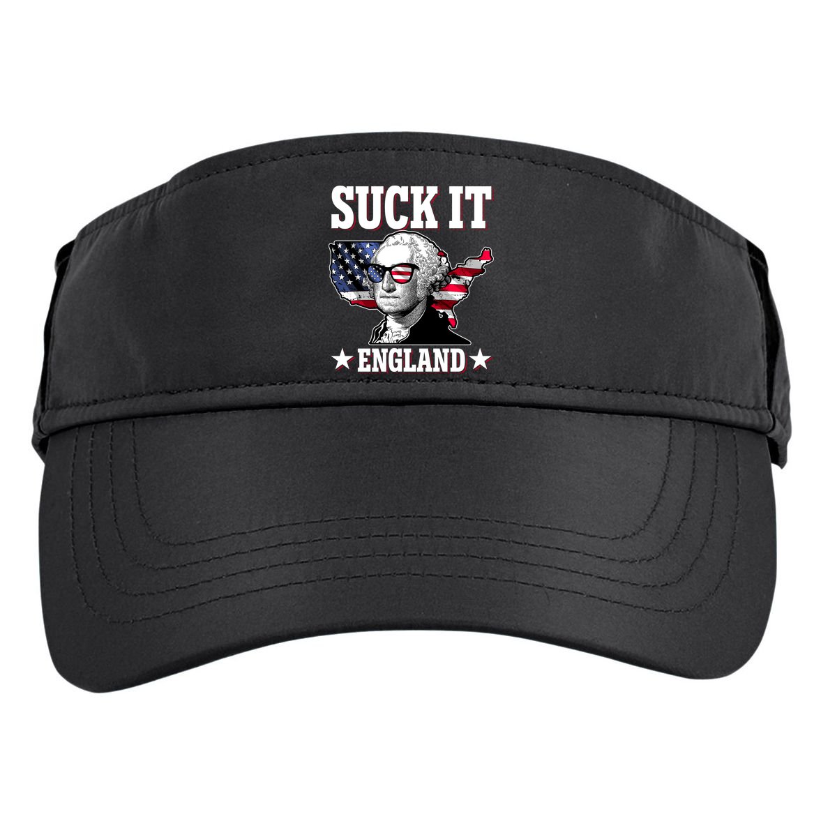 Funny George Washington Suck It England Adult Drive Performance Visor