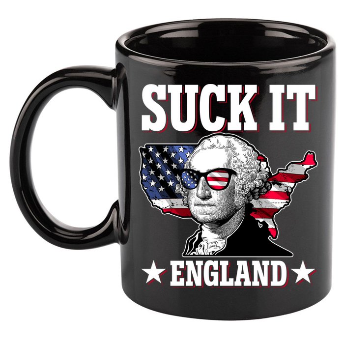 Funny George Washington Suck It England 11oz C Handle Ceramic Mug