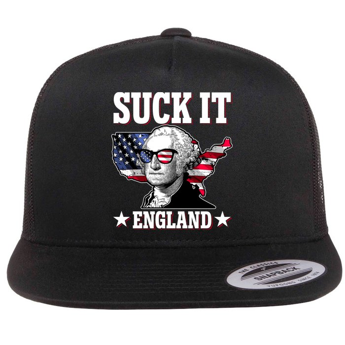 Funny George Washington Suck It England Flatbill Hat