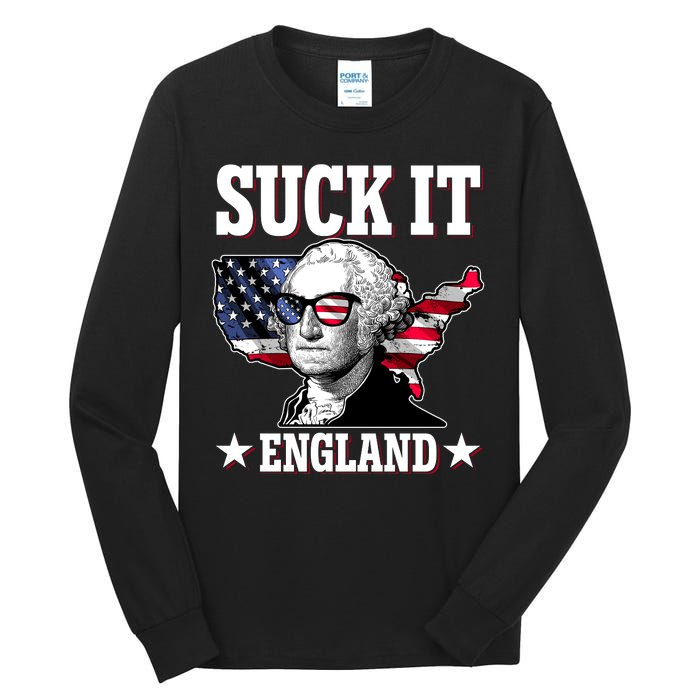 Funny George Washington Suck It England Tall Long Sleeve T-Shirt