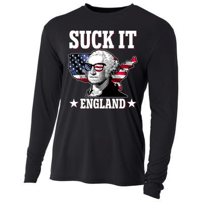 Funny George Washington Suck It England Cooling Performance Long Sleeve Crew