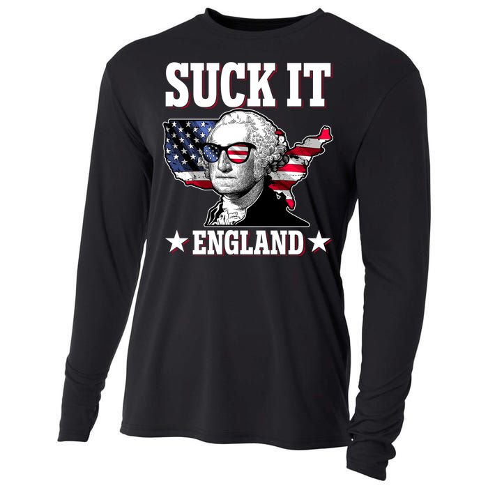 Funny George Washington Suck It England Cooling Performance Long Sleeve Crew