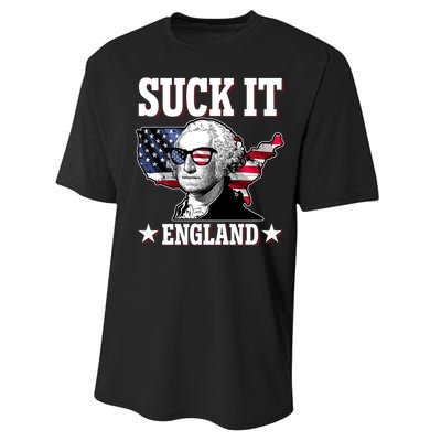 Funny George Washington Suck It England Performance Sprint T-Shirt