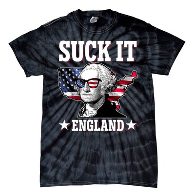 Funny George Washington Suck It England Tie-Dye T-Shirt