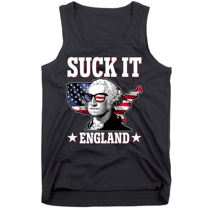 Funny George Washington Suck It England Tank Top