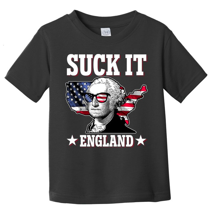 Funny George Washington Suck It England Toddler T-Shirt