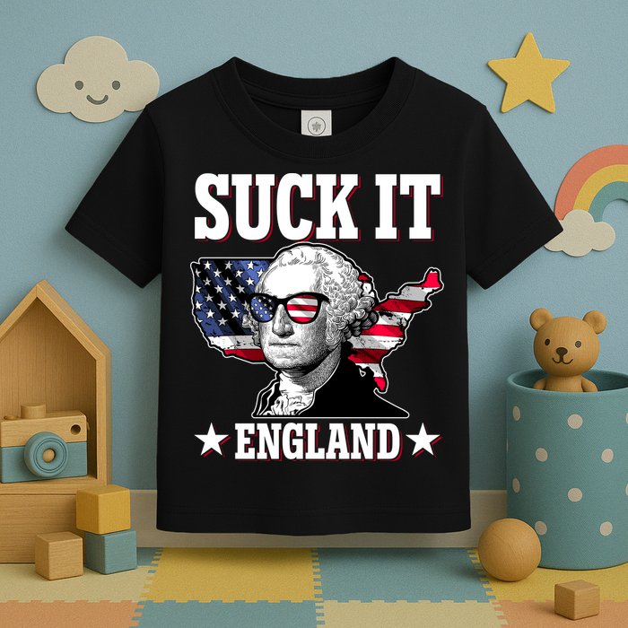 Funny George Washington Suck It England Toddler T-Shirt