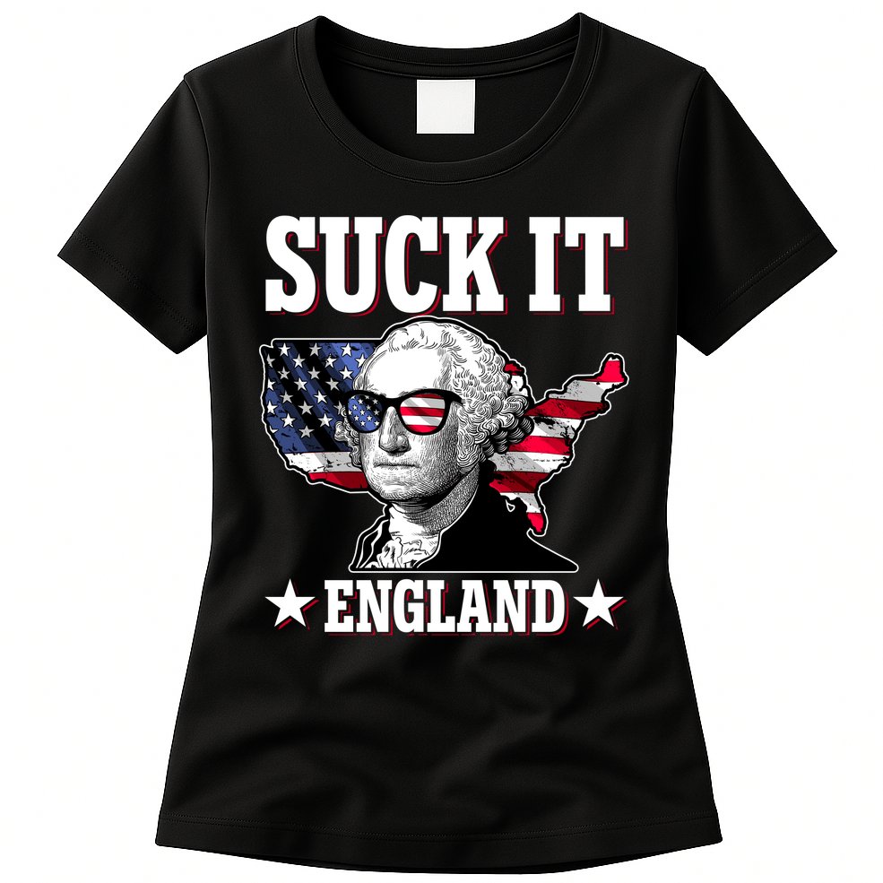 Funny George Washington Suck It England Womens T-Shirt