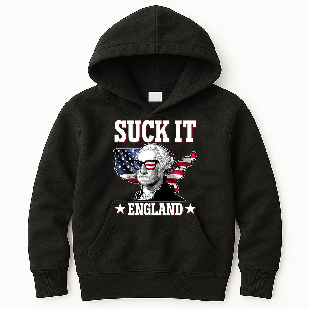 Funny George Washington Suck It England Kids Hoodie