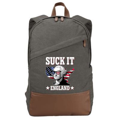 Funny George Washington Suck It England Cotton Canvas Backpack