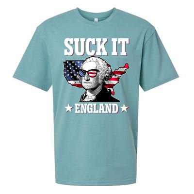 Funny George Washington Suck It England Sueded Cloud Jersey T-Shirt