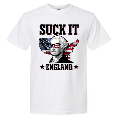 Funny George Washington Suck It England Garment-Dyed Heavyweight T-Shirt