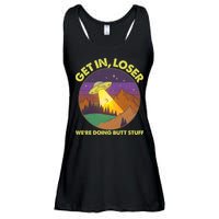 Funny Get In Loser We're Doing Butt Stuff UFO Wilderness Ladies Essential Flowy Tank
