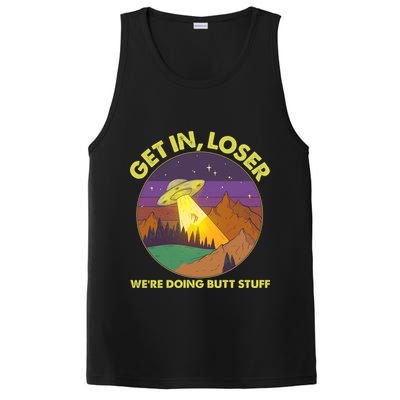 Funny Get In Loser We're Doing Butt Stuff UFO Wilderness PosiCharge Competitor Tank