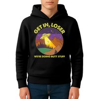 Funny Get In Loser We're Doing Butt Stuff UFO Wilderness Kids Hoodie