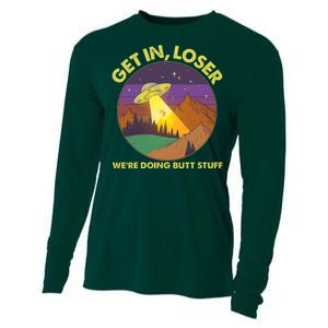 Funny Get In Loser We're Doing Butt Stuff UFO Wilderness Cooling Performance Long Sleeve Crew