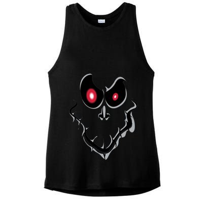 Funny Ghost Face Halloween Ladies PosiCharge Tri-Blend Wicking Tank