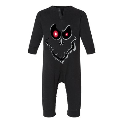 Funny Ghost Face Halloween Infant Fleece One Piece