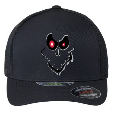Funny Ghost Face Halloween Flexfit Unipanel Trucker Cap