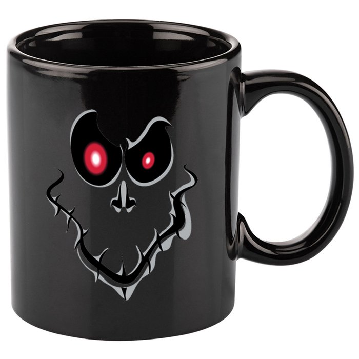 Funny Ghost Face Halloween 11oz C Handle Ceramic Mug