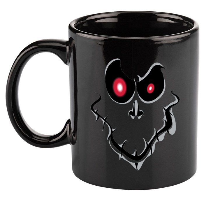 Funny Ghost Face Halloween 11oz C Handle Ceramic Mug