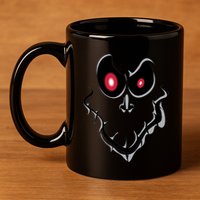 Funny Ghost Face Halloween 11oz C Handle Ceramic Mug