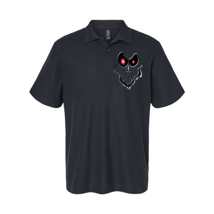 Funny Ghost Face Halloween Softstyle Adult Sport Polo