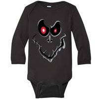 Funny Ghost Face Halloween Baby Long Sleeve Bodysuit