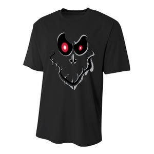 Funny Ghost Face Halloween Youth Performance Sprint T-Shirt