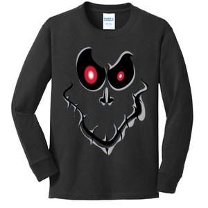 Funny Ghost Face Halloween Kids Long Sleeve Shirt