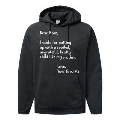 Funny Gift For Mothers Dear Mom (Brother) Performance Fleece Hoodie