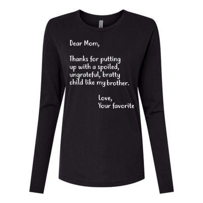 Funny Gift For Mothers Dear Mom (Brother) Womens Cotton Relaxed Long Sleeve T-Shirt