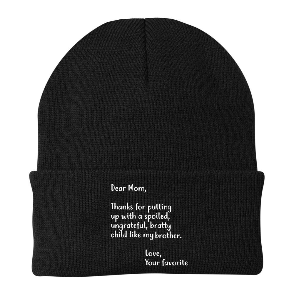 Funny Gift For Mothers Dear Mom (Brother) Beanie