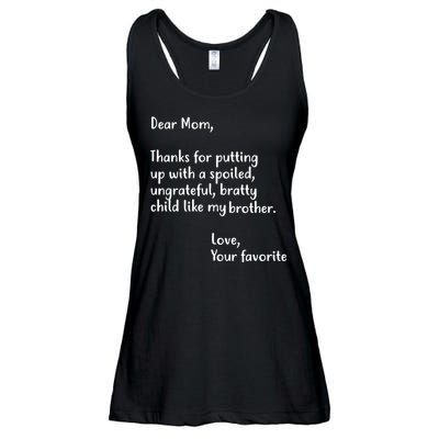 Funny Gift For Mothers Dear Mom (Brother) Ladies Essential Flowy Tank