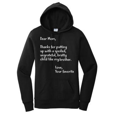 Funny Gift For Mothers Dear Mom (Brother) Women's Pullover Hoodie