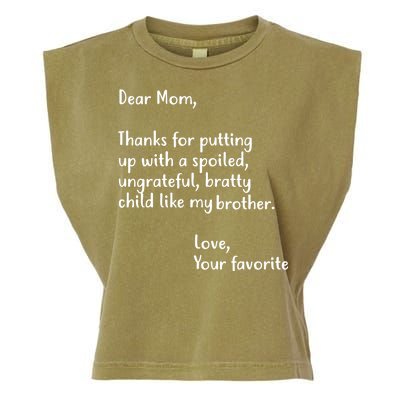 Funny Gift For Mothers Dear Mom (Brother) Garment-Dyed Women's Muscle Tee