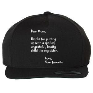 Funny Gift For Mothers Dear Mom (Sister) Wool Snapback Cap