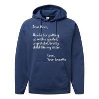 Funny Gift For Mothers Dear Mom (Sister) Performance Fleece Hoodie