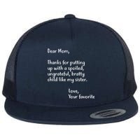 Funny Gift For Mothers Dear Mom (Sister) Flat Bill Trucker Hat