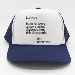 Funny Gift For Mothers Dear Mom (Sister) Trucker Hat