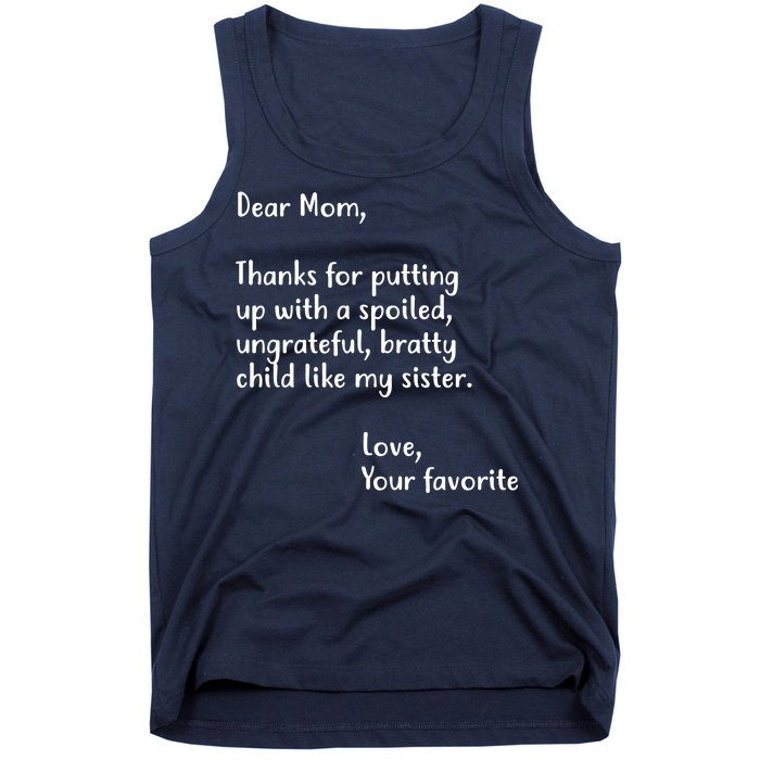 Funny Gift For Mothers Dear Mom (Sister) Tank Top