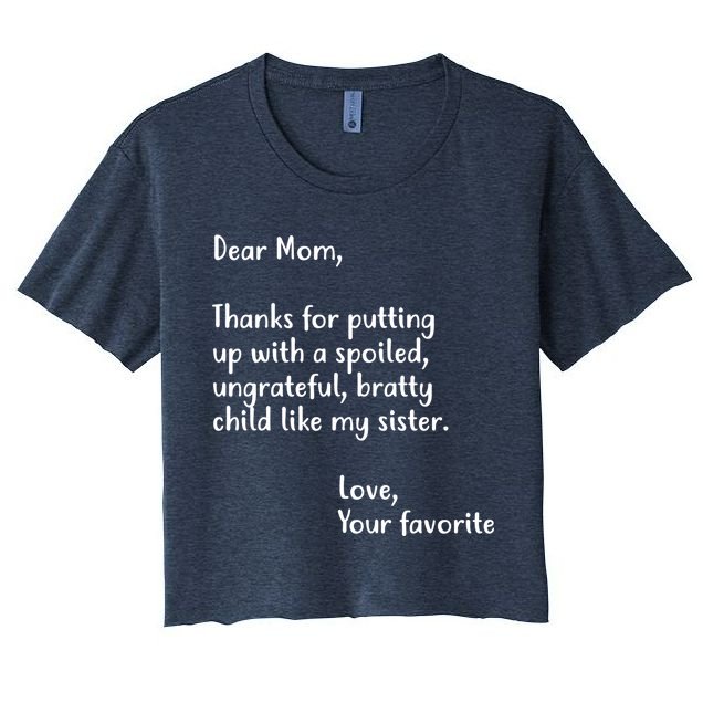 Funny Gift For Mothers Dear Mom (Sister) Crop Top