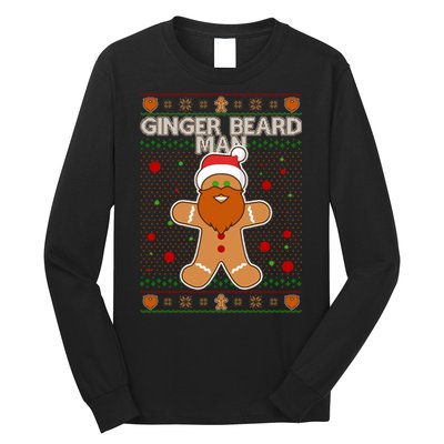 Funny Ginger Beard Man Ugly Christmas Sweater Long Sleeve Shirt