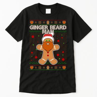 Funny Ginger Beard Man Ugly Christmas Sweater Tall T-Shirt