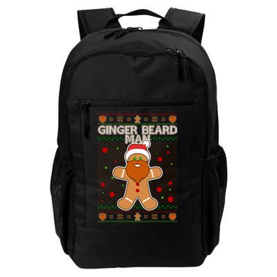 Funny Ginger Beard Man Ugly Christmas Sweater Backpack