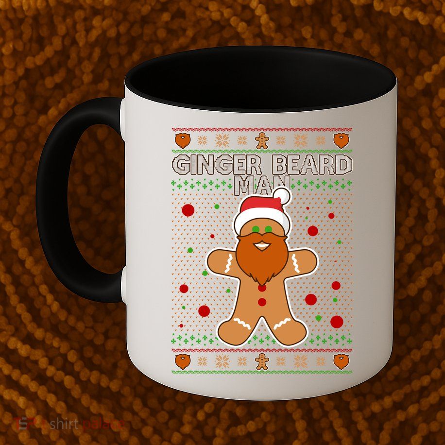 Funny Ginger Beard Man Ugly Christmas Sweater Mug