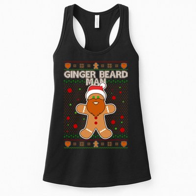 Funny Ginger Beard Man Ugly Christmas Sweater Womens Tank Top