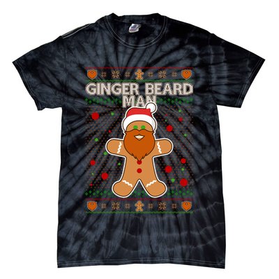 Funny Ginger Beard Man Ugly Christmas Sweater Tie-Dye T-Shirt