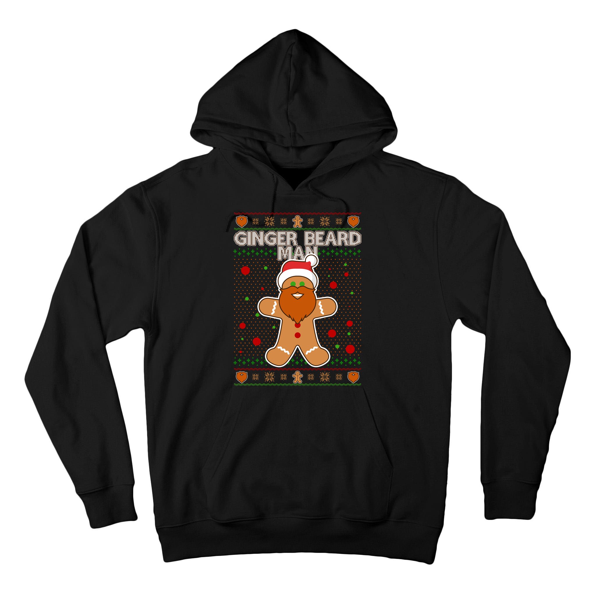 Funny Ginger Beard Man Ugly Christmas Sweater Tall Hoodie